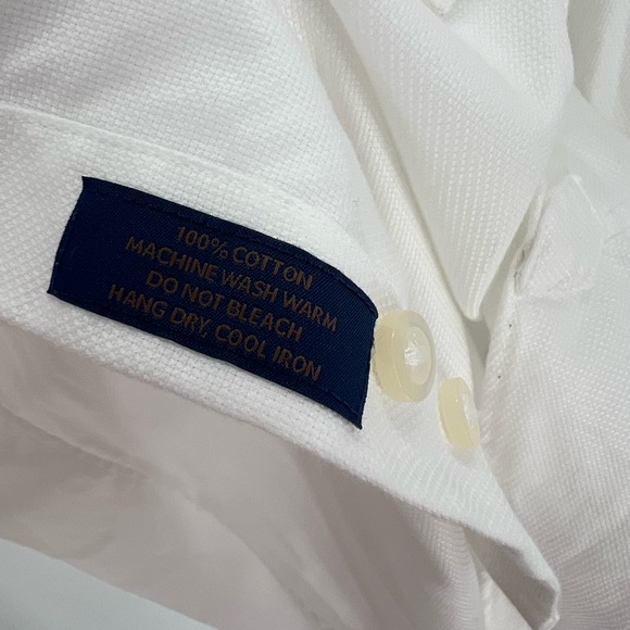 David Donahue Trim Fit Non Iron Superfine Twill White Dress Shirt 17.5 32/33 - Picture 5 of 7